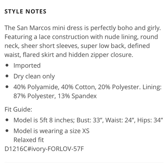 NWOT For Love and Lemons San Marcos White - Picture 3 of 7